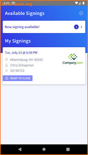 Signing Catch screenshot
