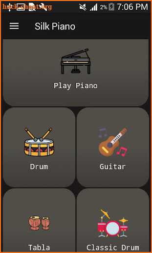 Silk piano - Drum Tabla Guitar Piano Keyboard screenshot