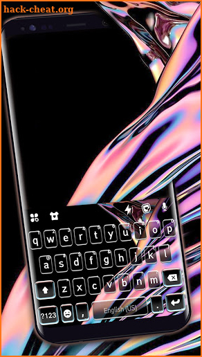 Silky Black Keyboard Background screenshot
