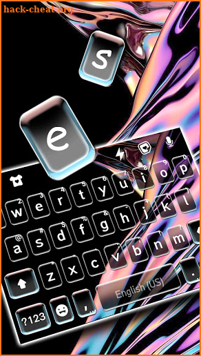 Silky Black Keyboard Background screenshot