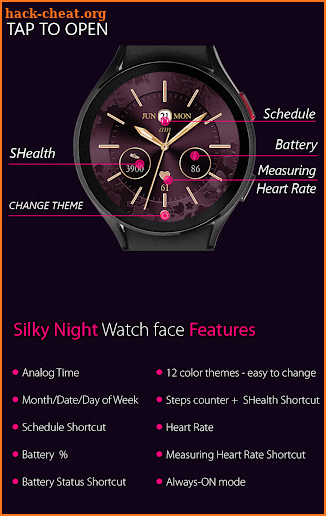 Silky Night Watch Face screenshot