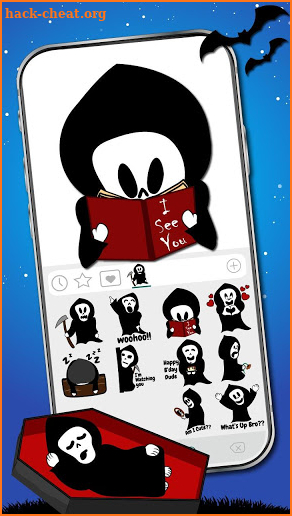 Silly Grim Reaper Emoji Stickers screenshot