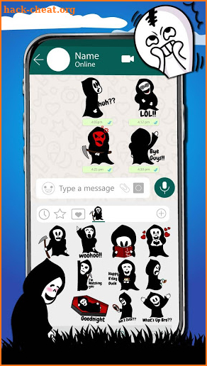 Silly Grim Reaper Emoji Stickers screenshot