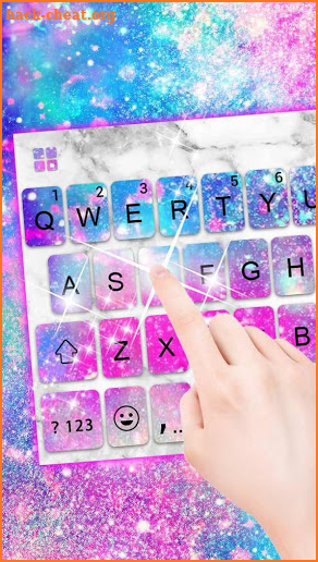 Silver 3d Galaxy Keyboard Theme screenshot