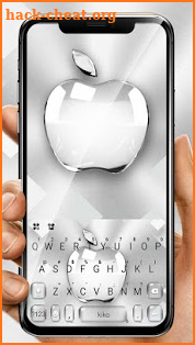 Silver Crystal Apple Keyboard Theme screenshot