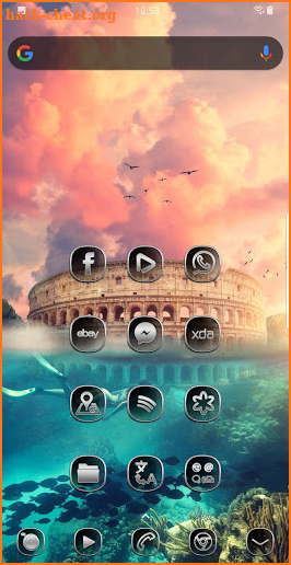 Silver Crystal Glass - Icons pack Theme WALLPAPER screenshot