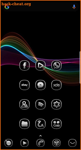 Silver Crystal Glass - Icons pack Theme WALLPAPER screenshot
