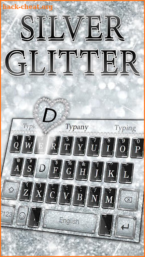 Silver Glitter Keyboard screenshot