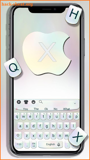 Silver Keyboard For Phone X screenshot