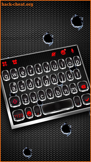 Silver Metal Keyboard Theme screenshot