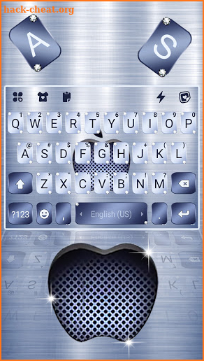Silver Metallic Keyboard Background screenshot