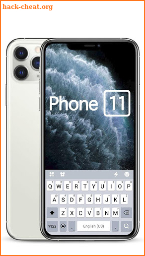 Silver Phone 11 Pro Keyboard Theme screenshot