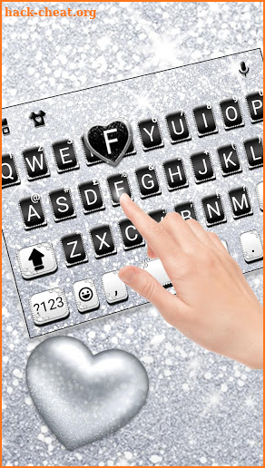 Silvery Glitter Keyboard Theme screenshot