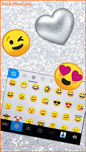 Silvery Glitter Keyboard Theme screenshot
