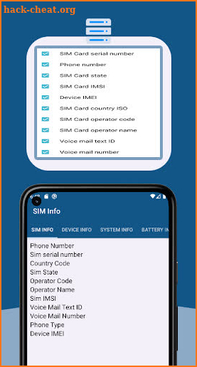 SIM CARD INFO screenshot