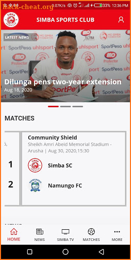 Simba SC Official App screenshot