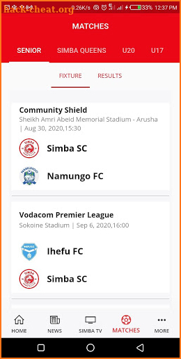 Simba SC Official App screenshot