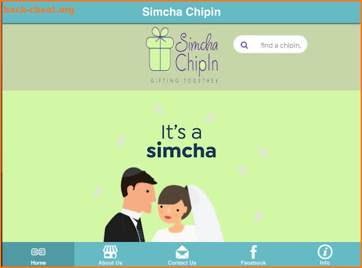 Simcha ChipIn screenshot