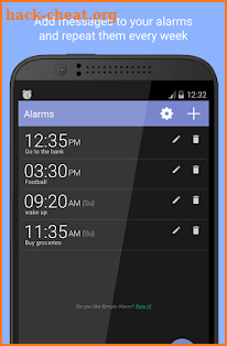 Simple Alarm Clock Free screenshot