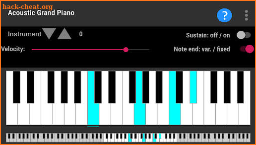 Simple, basic, easy piano keyboard screenshot