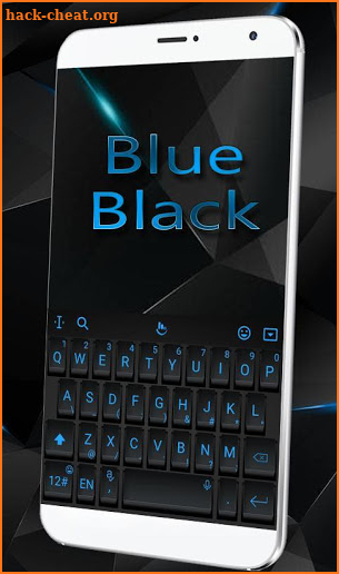 Simple Black Blue Keyboard Theme screenshot