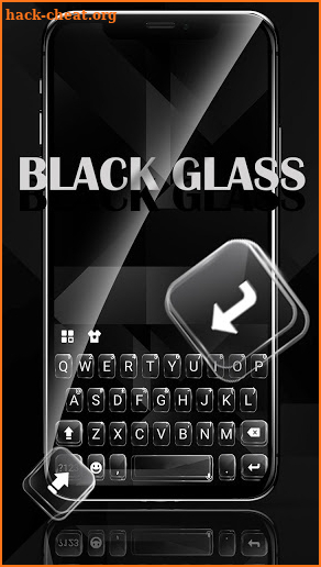 Simple Black Glass Keyboard Theme screenshot