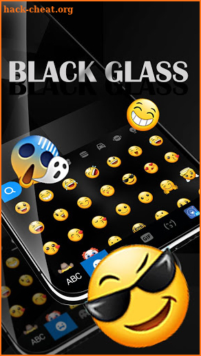 Simple Black Glass Keyboard Theme screenshot