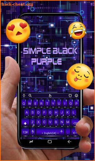 Simple Black Purple Keyboard Theme screenshot