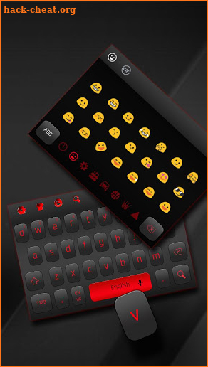 Simple Black Red Keyboard screenshot