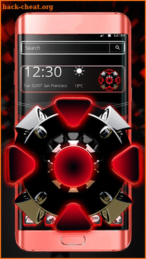 Simple black red theme screenshot