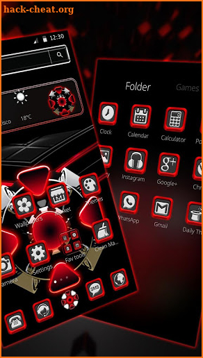 Simple black red theme screenshot