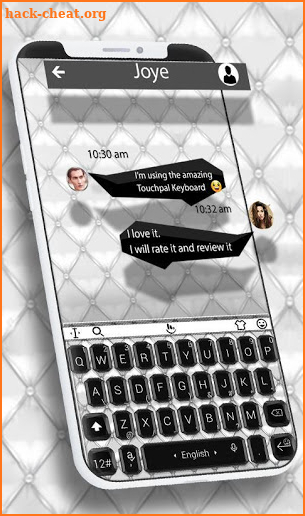 Simple Black White Keyboard Theme screenshot