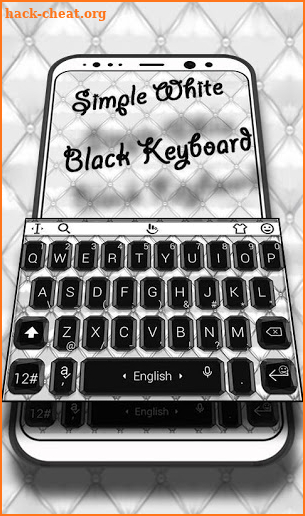 Simple Black White Keyboard Theme screenshot