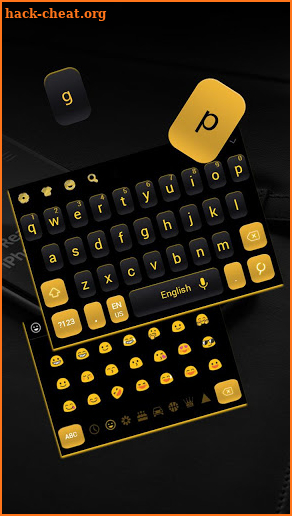 Simple Black Yellow Keyboard Theme screenshot