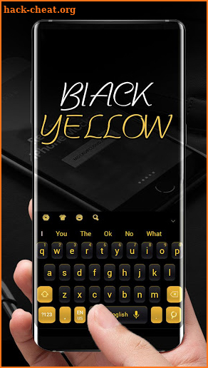 Simple Black Yellow Keyboard Theme screenshot