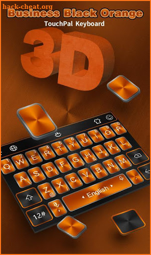 Simple Business Black Orange Keyboard Theme screenshot