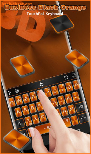 Simple Business Black Orange Keyboard Theme screenshot