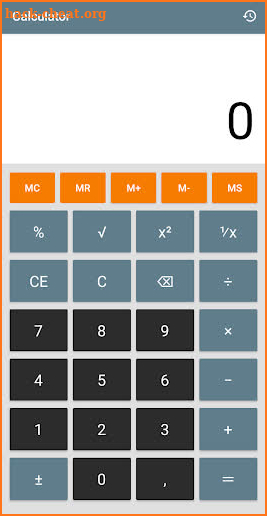 Simple Calculator with history screenshot