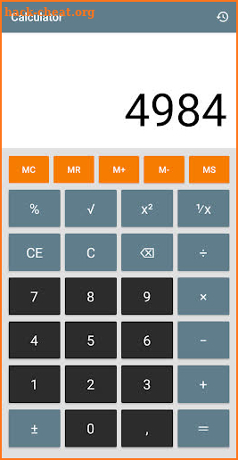 Simple Calculator with history screenshot