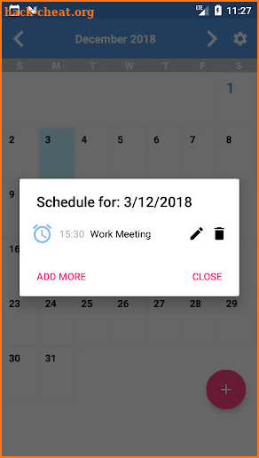 Simple Calendar screenshot