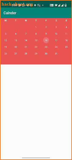 Simple calendar app screenshot