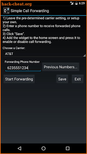 Simple Call Forwarding screenshot