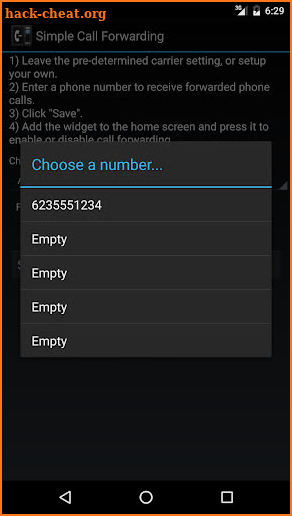 Simple Call Forwarding screenshot