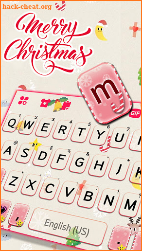 Simple Christmas Keyboard Background screenshot
