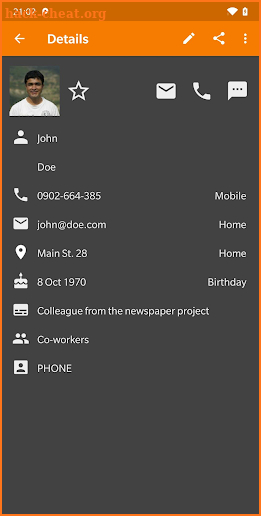 Simple Contacts Pro screenshot