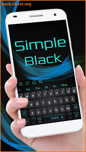 Simple Cool Black Keyboard Theme screenshot