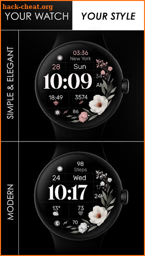 Simple Floral Watch Face screenshot