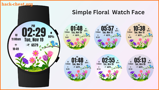 Simple Floral  Watch Face screenshot