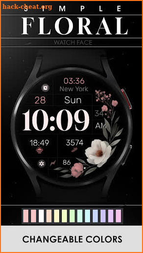 Simple Floral Watch Face screenshot