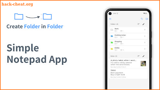 Simple Folder Notepad - Nota screenshot